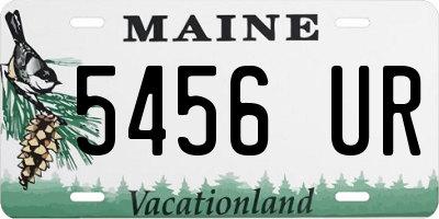 ME license plate 5456UR