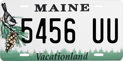 ME license plate 5456UU