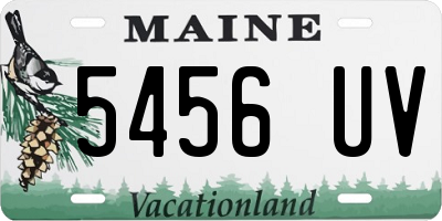 ME license plate 5456UV