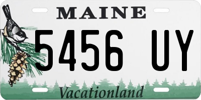 ME license plate 5456UY