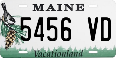 ME license plate 5456VD