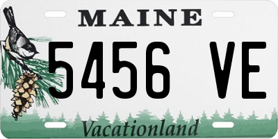 ME license plate 5456VE