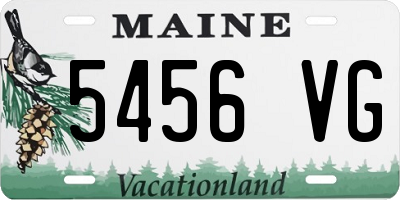 ME license plate 5456VG