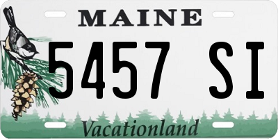 ME license plate 5457SI