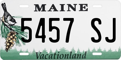 ME license plate 5457SJ