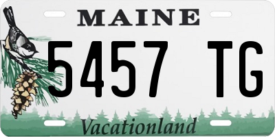 ME license plate 5457TG