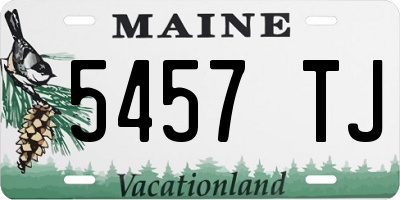 ME license plate 5457TJ