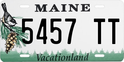 ME license plate 5457TT