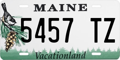 ME license plate 5457TZ