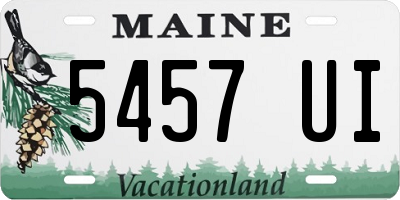 ME license plate 5457UI