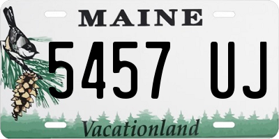 ME license plate 5457UJ