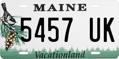 ME license plate 5457UK