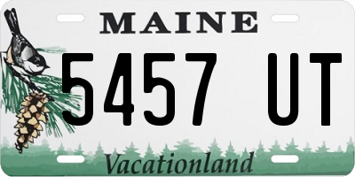 ME license plate 5457UT