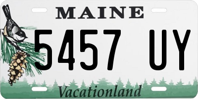 ME license plate 5457UY