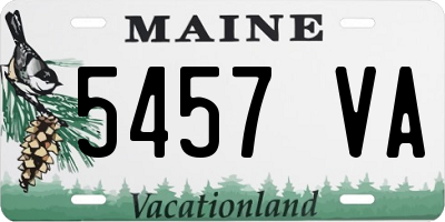 ME license plate 5457VA