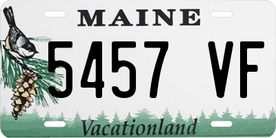ME license plate 5457VF