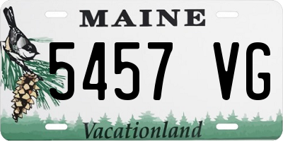 ME license plate 5457VG