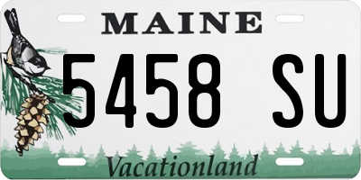 ME license plate 5458SU