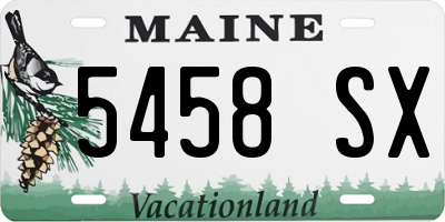 ME license plate 5458SX