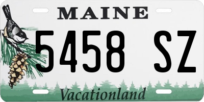 ME license plate 5458SZ