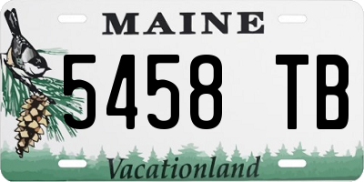 ME license plate 5458TB