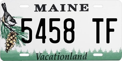 ME license plate 5458TF