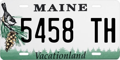 ME license plate 5458TH