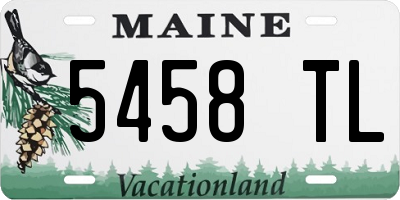 ME license plate 5458TL