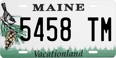 ME license plate 5458TM