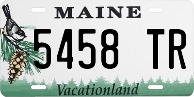 ME license plate 5458TR