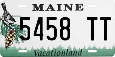 ME license plate 5458TT