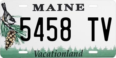 ME license plate 5458TV