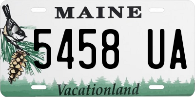 ME license plate 5458UA