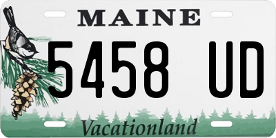 ME license plate 5458UD