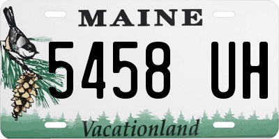 ME license plate 5458UH