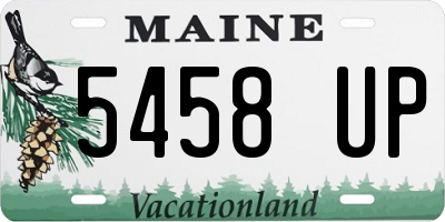 ME license plate 5458UP