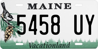 ME license plate 5458UY