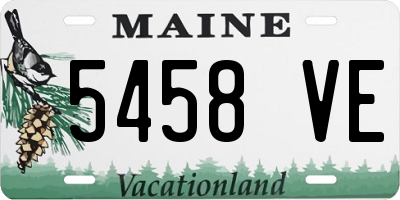 ME license plate 5458VE