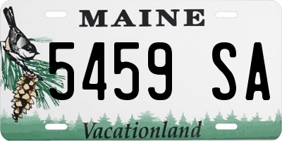 ME license plate 5459SA