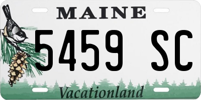 ME license plate 5459SC