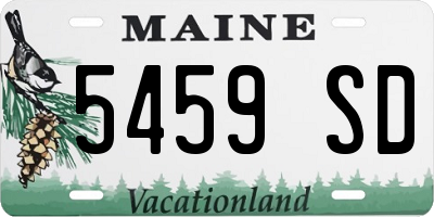 ME license plate 5459SD