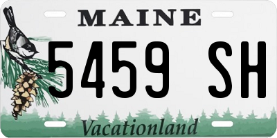 ME license plate 5459SH