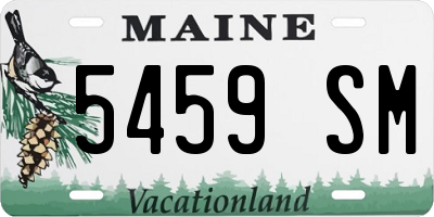 ME license plate 5459SM
