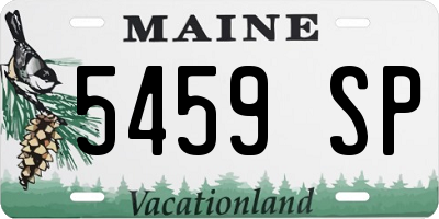 ME license plate 5459SP