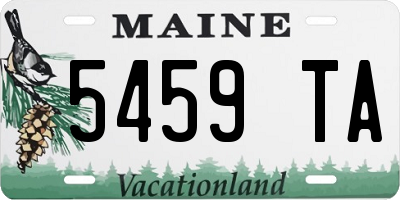 ME license plate 5459TA
