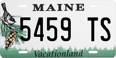 ME license plate 5459TS