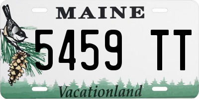 ME license plate 5459TT