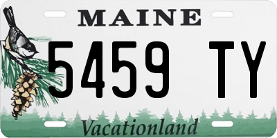 ME license plate 5459TY