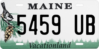 ME license plate 5459UB