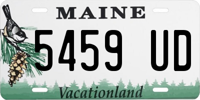 ME license plate 5459UD